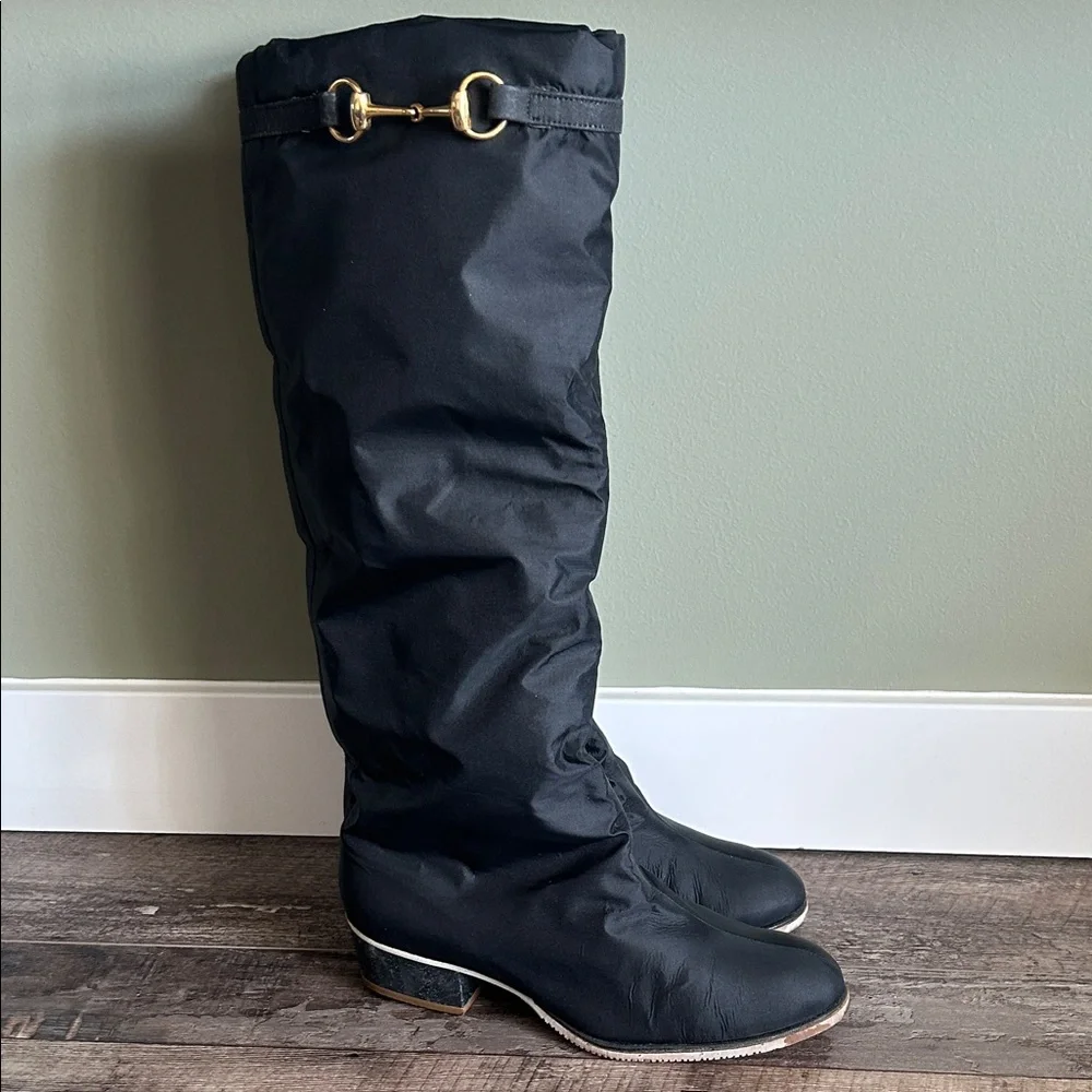 Gucci Horsebit Shearling & Nylon Boots - Picture 2 of 13